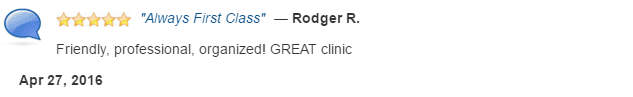 Friendly, professional, organized! Great clinic