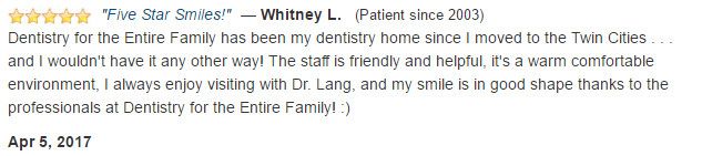 My smile is in good shape thanks to the professionals at Dentistry for the Entire Family!