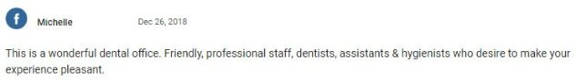 This is a wonderful dental office. Friendly, professional staff, dentists, assistants & hygienists who desire to make your experience pleasant.